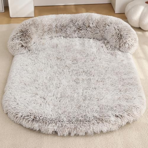 Yuly Orthopädisches Hundebett Grosse Hunde XXL,Hundekissen Flauschig,Ergonomisches Hundematte,Memory Foam Hundekorb,Waschbar Hundesofa Wasserdicht rutschfest (65x50x12cm,Ombré-Braun) von Yuly