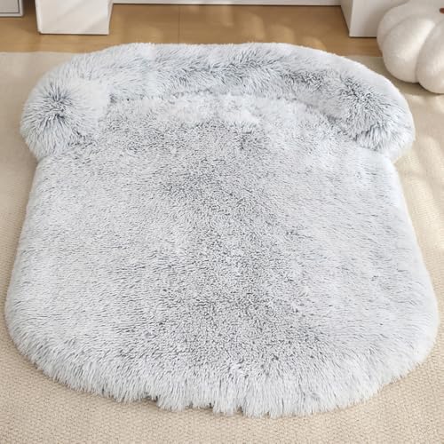 Yuly Orthopädisches Hundebett Grosse Hunde XXL,Hundekissen Flauschig,Ergonomisches Hundematte,Memory Foam Hundekorb,Waschbar Hundesofa Wasserdicht rutschfest (80x60x12cm,Ombré-Grau) von Yuly