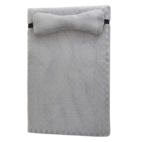 Yuly Premium Orthopädisches Hundebett,Waschbar Hundekissen,Bequem & Atmungsaktiv,Hundematte für große,mittelgroße & kleine Hunde,rutschfeste Unterseite,Waschbar (50x40x6cm,Hellgrau) von Yuly