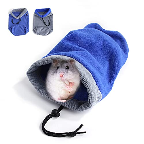 Yumech 2Pcs Hamster Bad Handtuch Einstellbar Saugfähigen Haustier Handtuch Tasche Pet Reinigung Tasche Pet Reinigung Bademantel für Kleine Tier Pet Frettchen Guinea Schweine Eichhörnchen von Yumech