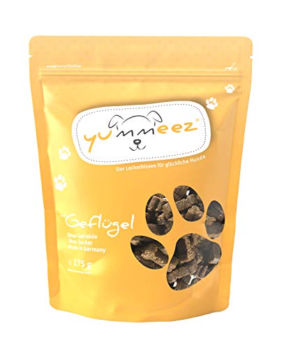 Yummeez Geflügel Leckerli - Hundeleckerli als kleine Knöchelchen - getreidefrei mit hohem Fleischanteil - perfektes Leckerchen für Training oder Belohnung (1 x 175 g) von Yummeez