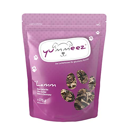 Yummeez Lamm Leckerli - Hundeleckerli als kleine Knöchelchen - getreidefrei mit hohem Fleischanteil - perfektes Leckerchen für Training oder Belohnung (1 x 175 g) von Yummeez