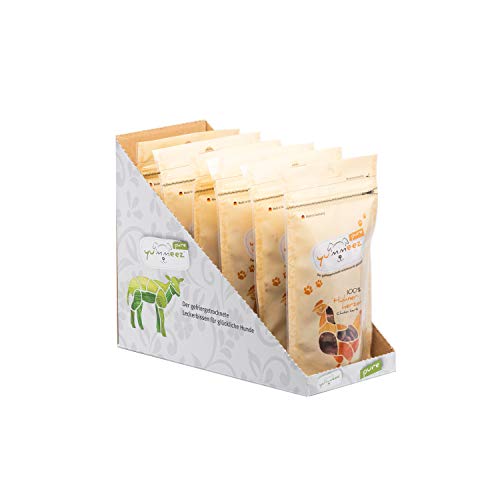 Yummeez Pure Hühnerherzen, gefriergetrockneter Hundesnack/ Hundeleckerli, 6er Pack (6 x 35 g) von Yummeez