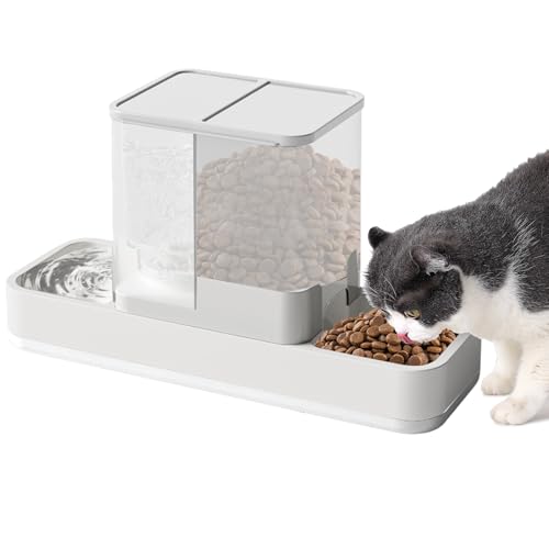 Yummy Sam Automatischer Futterspender und Wasserspender für kleine Haustiere, 2-in-1, Schwerkraft-Katzen-Futterstation und Bewässerungs-Set, Futternapf für kleine, mittelgroße Haustiere, Hunde, von Yummy Sam