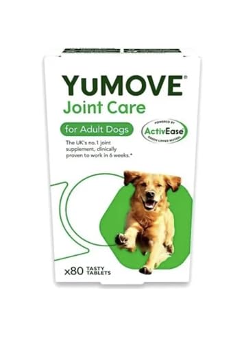 Yumove Erwachsener Hund | Gelenkpräparat für Erwachsene Hunde, mit Glucosamin, Chondroitin, Grünlippmuschel | Alter 6 bis 8 | 80 Tabletten, Transparent von Yumove