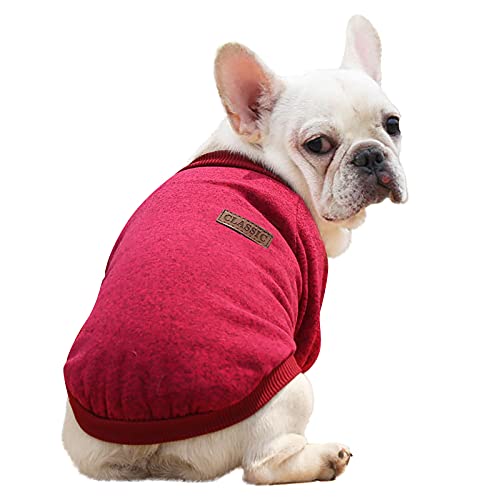 YunYoud Sommer Hunde Shirts für Kleine Hunde Einfarbig Atmungsaktive Weste T-Shirts Weiche Pullover Welpen Kleidung Haustier Katzen Ärmelloses Tank Top Chihuahua Tee Shirt Bekleidung Vests Sweatshirt von YunYoud-Haustier Kleidung