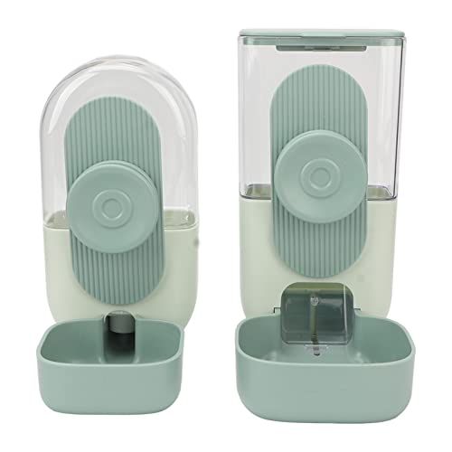 Cage Hanging Automatic Food Water Dispenser, Water Food Bowl for Cage Pet Dog Cat Feeder and Water Dispenser, Feeding Station for Cats Dogs Frettchen Rabbit Bunny (Mint Green) von Yunir