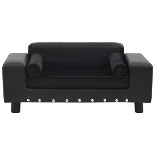 Orthopädisches Hundesofa, 81 X 43 X 31 cm, Zusätzliche Kopf- und Nackenstütze, rutschfeste Holzunterseite, Wasserdichtes Futter, Plüsch und Kunstleder, Mittelgroße Hunde, groß von Yunir