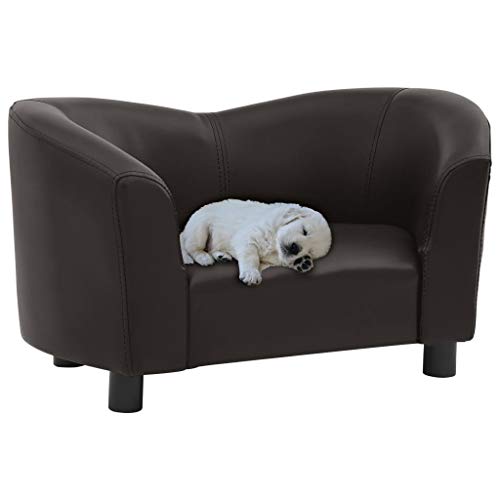 Orthopädisches Hundesofa für Mittelgroße Haustiere, 67 X 41 X 39 cm, wasserdichte, Stützende Haustiercouch, Haustiersofa aus Kunstleder, rutschfeste Füße aus Tannenholz für Hunde von Yunir