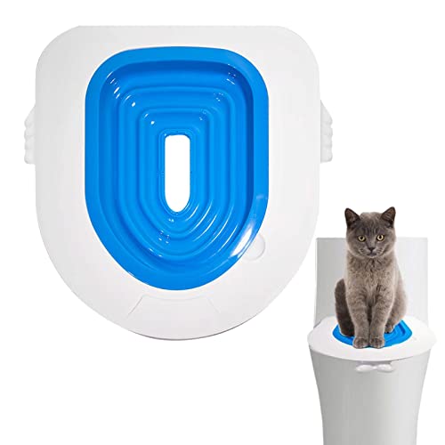 Katzentoiletten-Trainingssystem,Sitz- und Toilettentraining - Trainingssystem, um eine Katze oder EIN Kätzchen professionell mit Platten zu trainieren, Haustiertoiletten-Trainingskit, runde Yunmiao von Yunmiao