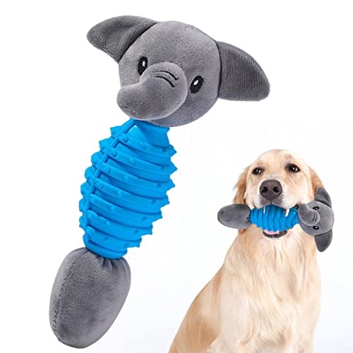 Yunmiao Quietschendes Plüschspielzeug für Hunde | Welpenspielzeug, Kauspielzeug für Haustiere mit Quietschen | Puzzle-Zahnreinigungs-Hundespielzeug in Tierform für die Unterhaltung von Welpen von Yunmiao