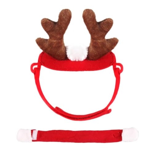 Hund Weihnachten Outfit Geweih Stirnband und Schal Set Lustiges Kostüm Urlaub Party Für Festlichkeiten Haustier Weihnachten Outfits Hund Weihnachten Outfit Groß von Yunnan Sourcing