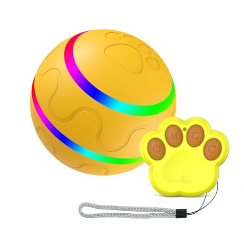 Yurhuit Interaktives HundespielzeugSmart Electric Pet Automatisches Rollball-Katzen- für Welpen/Kleine Bis Mittelgroße Hunde mit Fernbedienung von Yurhuit