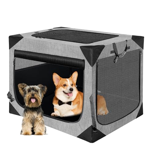 Hundebox – 76,2 cm tragbare Reise-Hundebox für große Hunde, drinnen und draußen von Yurnomy