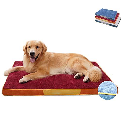 Yurun orthopädisches Hundebett Hundekissen Hundematratze für kleine mittlere große Hunde, Haustierbett kuschelig Schlafplatz, mit waschbarem Bezug Höhe in 6cm, 4 Größe S/M/L/XL von Yurun