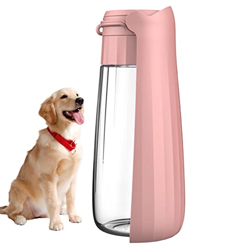 Yusheng Hunde-Reisewasserflasche, 550ml Hunde Wasserflasche Hund Katze Trinkflasche, Mit Automatischer Pumpe, Große Faltbare Reise-Wasserflasche Für Haustiere Im Freien von Yusheng