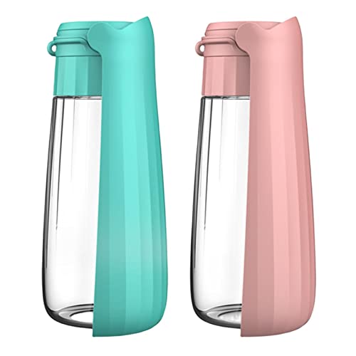 Yusheng Hunde-Reisewasserflasche, 550ml Hunde Wasserflasche Hund Katze Trinkflasche, Mit Automatischer Pumpe, Große Faltbare Reise-Wasserflasche Für Haustiere Im Freien von Yusheng