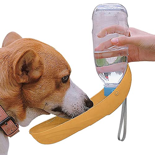 Yusheng Hundewasserflasche mit Spender - 18,5 oz auslaufsichere Haustier-Reiseflasche für Reisen, Wandern, Lange Reisen | Trinknapf für Hunde, Katzen, Kleintiere von Yusheng