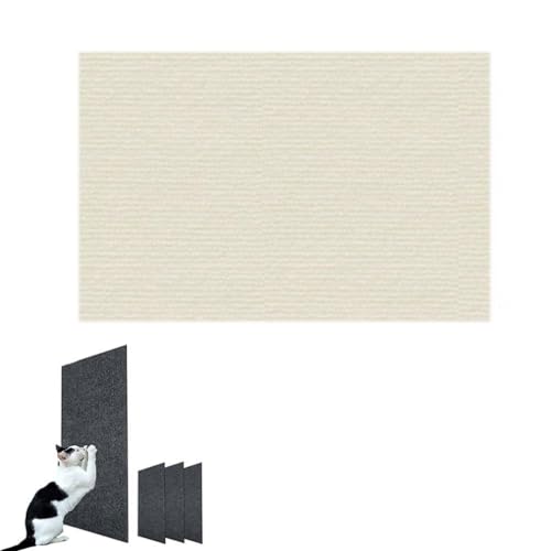 Cat Scratching Mat, Selbstklebend Kratzmatte Katze, 2024 New DIY Climbing Cat Scratcher, DIY Trimmbarer Teppich Matte Pad Katzenkratzbretter, Kratzschutz Katzenkratzmatte (Beige,30x100cm) von YuuFcy