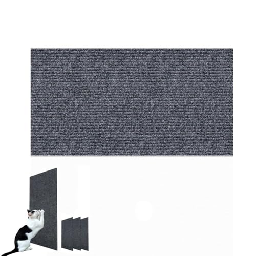 Cat Scratching Mat, Selbstklebend Kratzmatte Katze, 2024 New DIY Climbing Cat Scratcher, DIY Trimmbarer Teppich Matte Pad Katzenkratzbretter, Kratzschutz Katzenkratzmatte (Grau,30x100cm) von YuuFcy