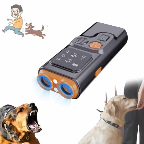 YuuFcy Bark Guard Anti Barking Device for Dogs, Ultraschall Anti Bell Gerät Hunde, 2024 Neu Hundebellen Abschreckung Gerät mit HD-Display und LED-Taschenlampe für Drinnen und Drauße (1PC) von YuuFcy