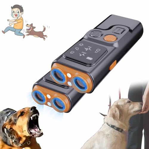 YuuFcy Bark Guard Anti Barking Device for Dogs, Ultraschall Anti Bell Gerät Hunde, 2024 Neu Hundebellen Abschreckung Gerät mit HD-Display und LED-Taschenlampe für Drinnen und Drauße (2PCS) von YuuFcy