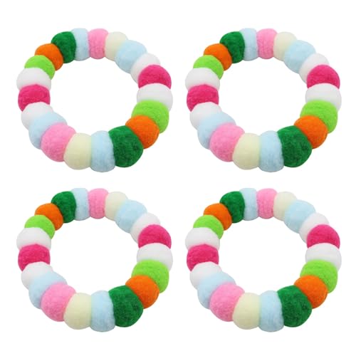 4pcs Regulierbare Kragen Halskette Elastik Katzen Halsband Hingehörer Haustierkragen Pet Party Accessoires von Ywmsfl