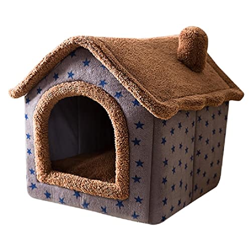 Yyooo Indoor Pet House Gemütliches Katzenbett Warmes Höhlennest Schlafhütte für Katzen Welpen und kleine Hunde Abnehmbares Design Leicht zu reinigen Indoor gemütliches Haustierhaus Bett Hundehütten von Yyooo