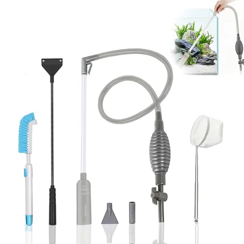 Yzufyys Aquarium Siphon Staubsauger Kit, Fisch Tank Vakuum Kiesreiniger Fisch Tank Reiniger für Wasserwechsel, Kies, Sand & Algenreinigung von Yzufyys