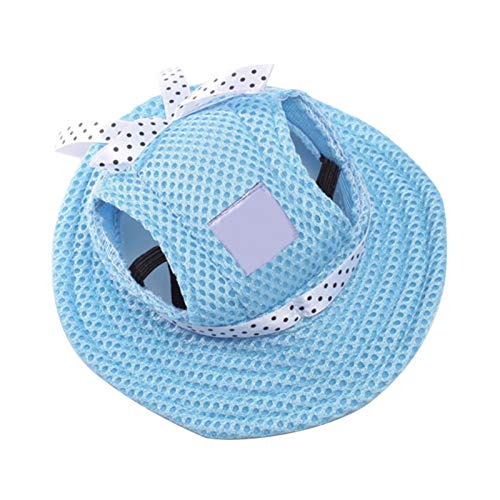 Z-LIANG 1 stück Hunde Hut Prinzessin Hut Kleine Hunde Hut Belüftung Hüte Für Katzen Hund Kostüme Katze Zubehör Pet Kleine Hundehütte Hund Helm (Color : Blue, Size : M) von Z-LIANG