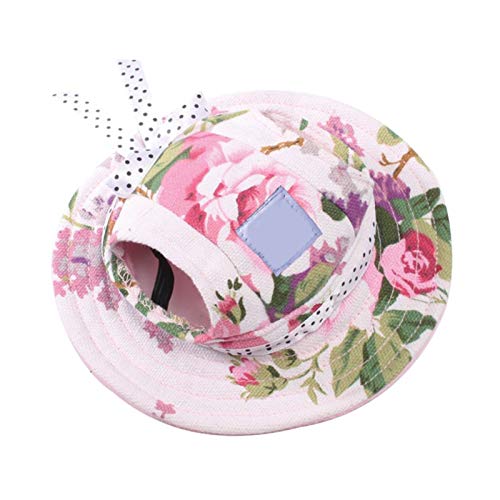 Z-LIANG 1 stück Hunde Hut Prinzessin Hut Kleine Hunde Hut Belüftung Hüte Für Katzen Hund Kostüme Katze Zubehör Pet Kleine Hundehütte Hund Helm (Color : Flower, Size : M) von Z-LIANG