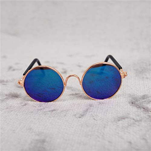 Z-LIANG Augenabnutzung Schöne Multicolor Haustier Katze Brille Produkte für wenig Hund Katze Coole Auge tragen Fotos requisiccessoires Haustier liefert Spielzeug Tierzubehör (Color : Reflective Blue) von Z-LIANG