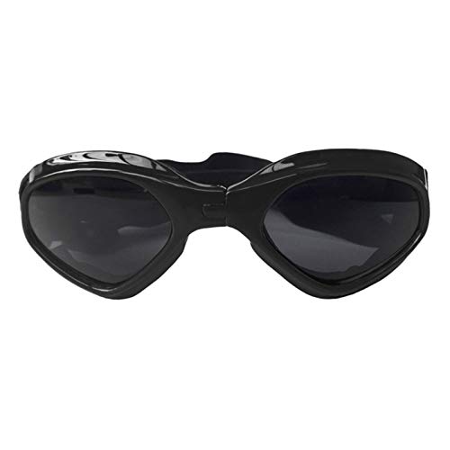 Z-LIANG Haustier lustige kühle motorräder Bike Helm Hut für sonnenregenschutz Sonnenbrille lustige Urlaub verstellbare Hund (Color : Black Sun Glass, Size : M) von Z-LIANG