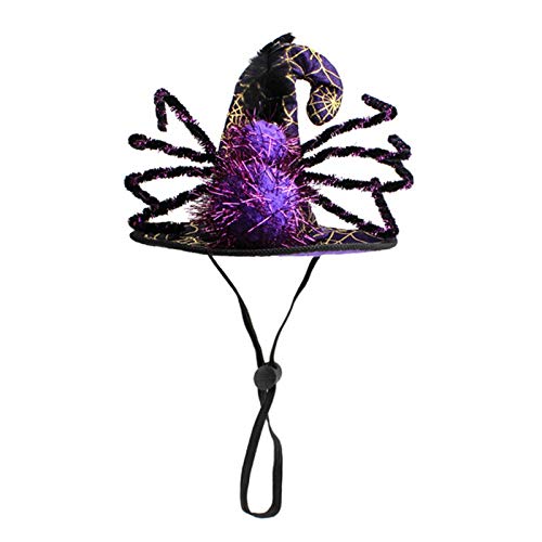 Z-LIANG Haustierhund Zubehör für kleine Hunde Halloween Mops Zubehör Hund Helm Gorra Perro Maskottchen (Color : Purple, Size : S) von Z-LIANG