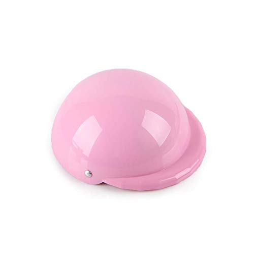 Z-LIANG Welpen Hund Hut Hundehelme Kleine Haustierkühle Mode Kunststoff Outdoor Caps für Motorräder Photo Requisiten Haustier Zubehör Ridding Cap (Color : Pink, Size : S 4 inch) von Z-LIANG