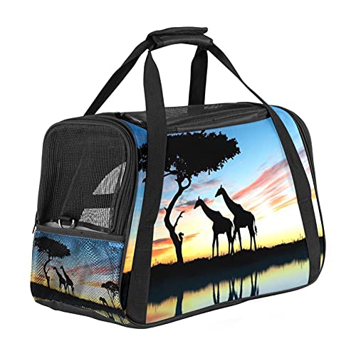 Reisetragetasche Für Haustiere Silhouette Tragbare Reisetasche Für Hunde Oder Katzen Mit Sicherheitsreißverschlüssen 43x26x30 cm von Z&Q