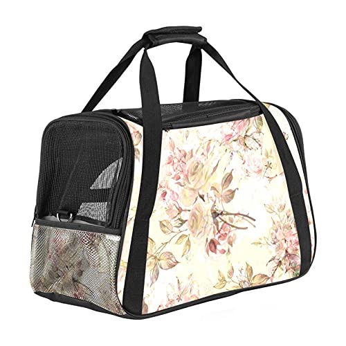 Rose und Hummel Weiche Reisetasche für Hunde und Katzen Von der Fluggesellschaft zugelassen extrem atmungsaktiv 43x26x30 cm von Z&Q