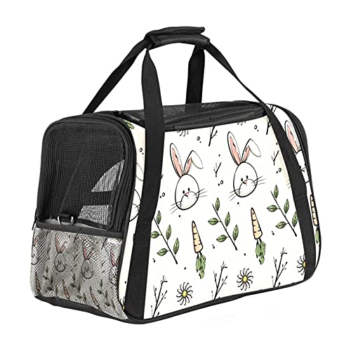 Schönes Osterhase Weiche Reisetasche für Hunde und Katzen Von der Fluggesellschaft zugelassen extrem atmungsaktiv 43x26x30 cm von Z&Q