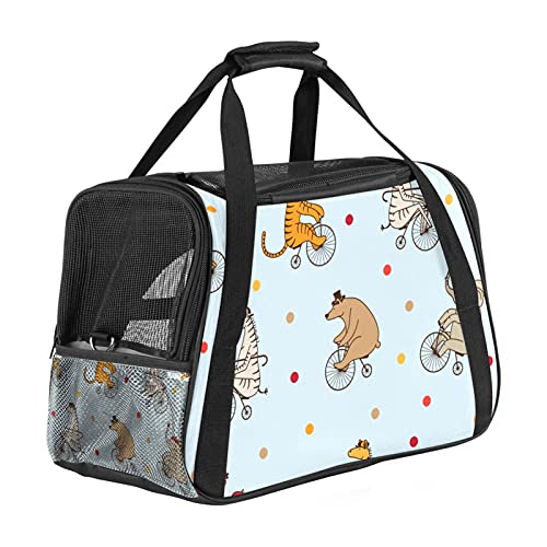 Tierakrobatik Weiche Reisetasche für Hunde und Katzen Von der Fluggesellschaft zugelassen extrem atmungsaktiv 43x26x30 cm von Z&Q