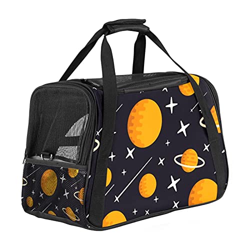 Weltraumplaneten Weiche Reisetasche für Hunde und Katzen Von der Fluggesellschaft zugelassen extrem atmungsaktiv 43x26x30 cm von Z&Q