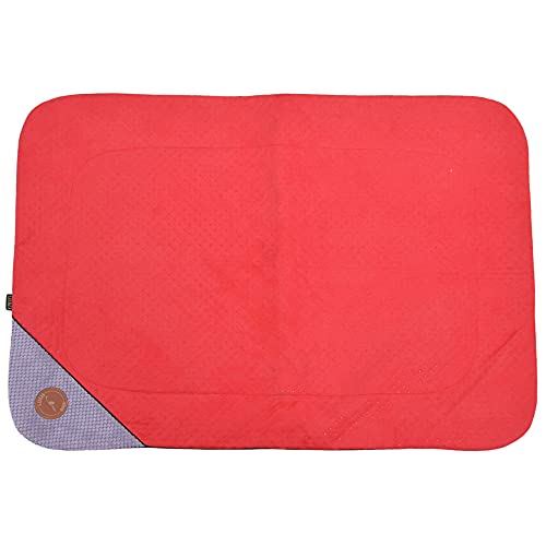 Z4L WauWau Dante Matte/Decke 100cm x 70cm rot gesteppt/grau von Z4L