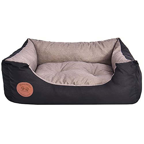 Z4L WauWau Haustierbett Beige, Schwarz für Hunde & Katzen Schlafplatz, Haustier Ruheplatz - 50cm x 40cm von Z4L