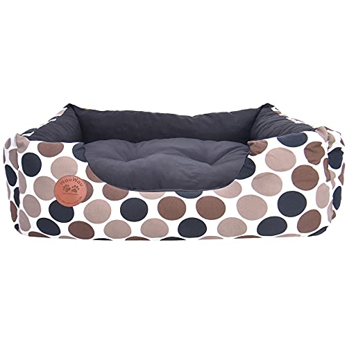 Z4L WauWau Haustierbett Schwarz, Beige für Hunde & Katzen Schlafplatz, Haustier Ruheplatz - 50cm x 40cm von Z4L