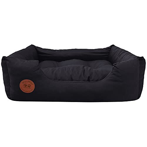 Z4L WauWau Haustierbett Schwarz für Hunde & Katzen Schlafplatz, Haustier Ruheplatz - 60cm x 50cm von Z4L