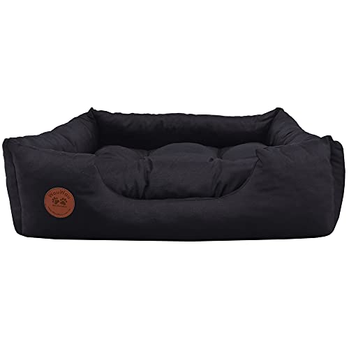 Z4L WauWau Haustierbett Schwarz für Hunde & Katzen Schlafplatz, Haustier Ruheplatz - 70cm x 60cm von Z4L