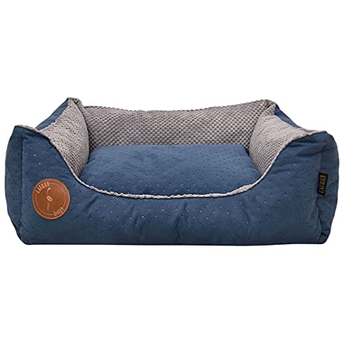 Z4L WauWau Hundebett CEZAR Marine gesteppt/grau 60cm x 50cm von Z4L