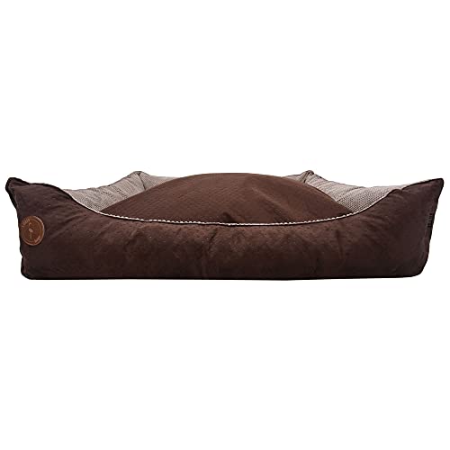 Z4L WauWau Hundebett CEZAR braun gesteppt/beige 110cm x 90cm von Z4L