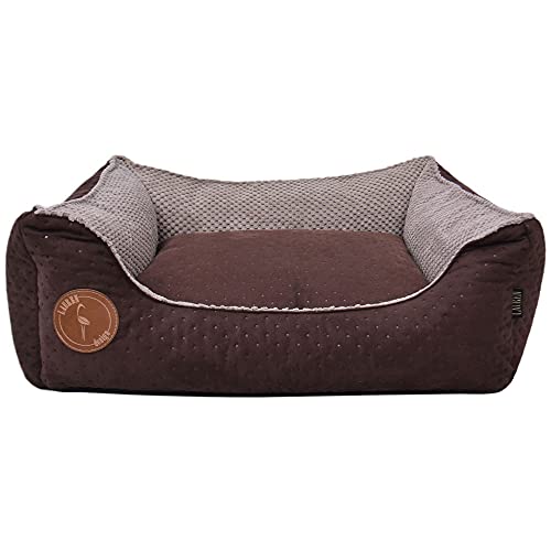 Z4L WauWau Hundebett CEZAR braun gesteppt/beige 60cm x 50cm von Z4L