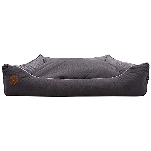 Z4L WauWau Hundebett CEZAR grau gesteppt/grau 110cm x 90cm von Z4L