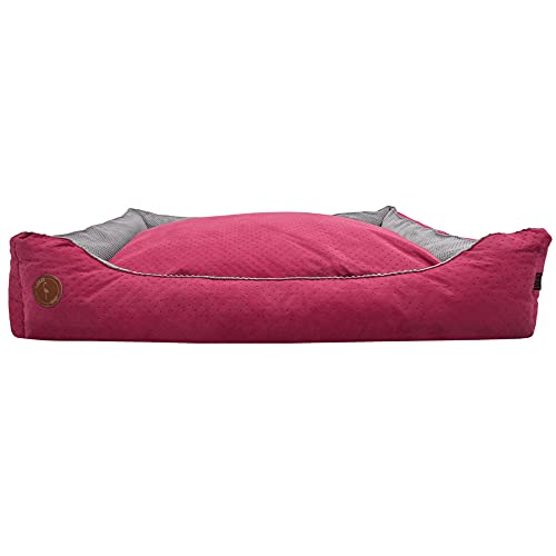 Z4L WauWau Hundebett CEZAR rosa gesteppt/grau 110cm x 90cm von Z4L